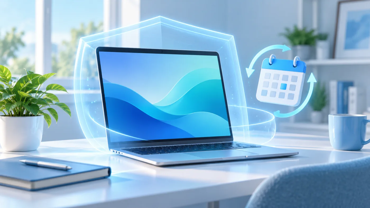 Un portátil protegido durante una suscripción de McAfee LiveSafe
